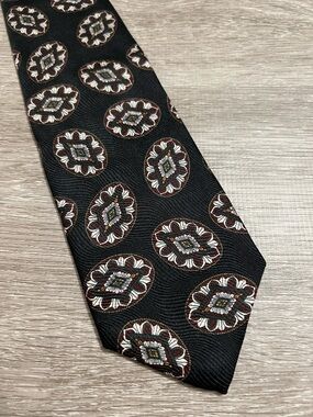 Robert Talbott Mitchell's of Westport Black Men's Tie Silk